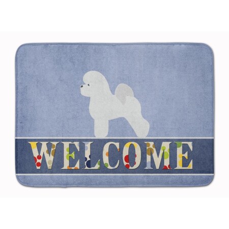 Carolines Treasures Bichon Frise Welcome Machine Washable Memory Foam Mat BB5549RUG